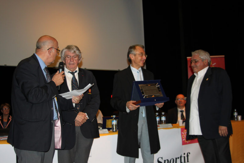 Jean Romans (CDOS66), Francis Sngas (CROS LR), Claude Baland (Prefet de Rgion) et Georges Carbasse